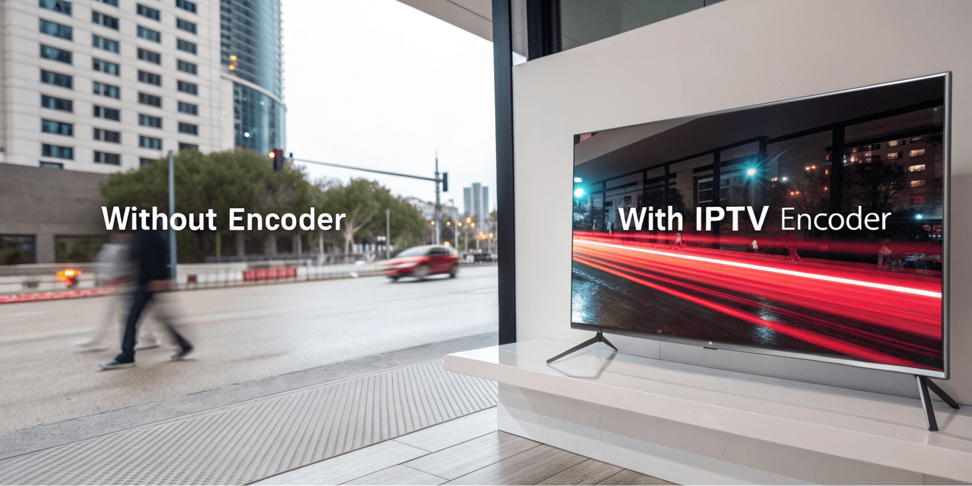 Sleek IPTV encoder device with digital streams for multi-device streaming